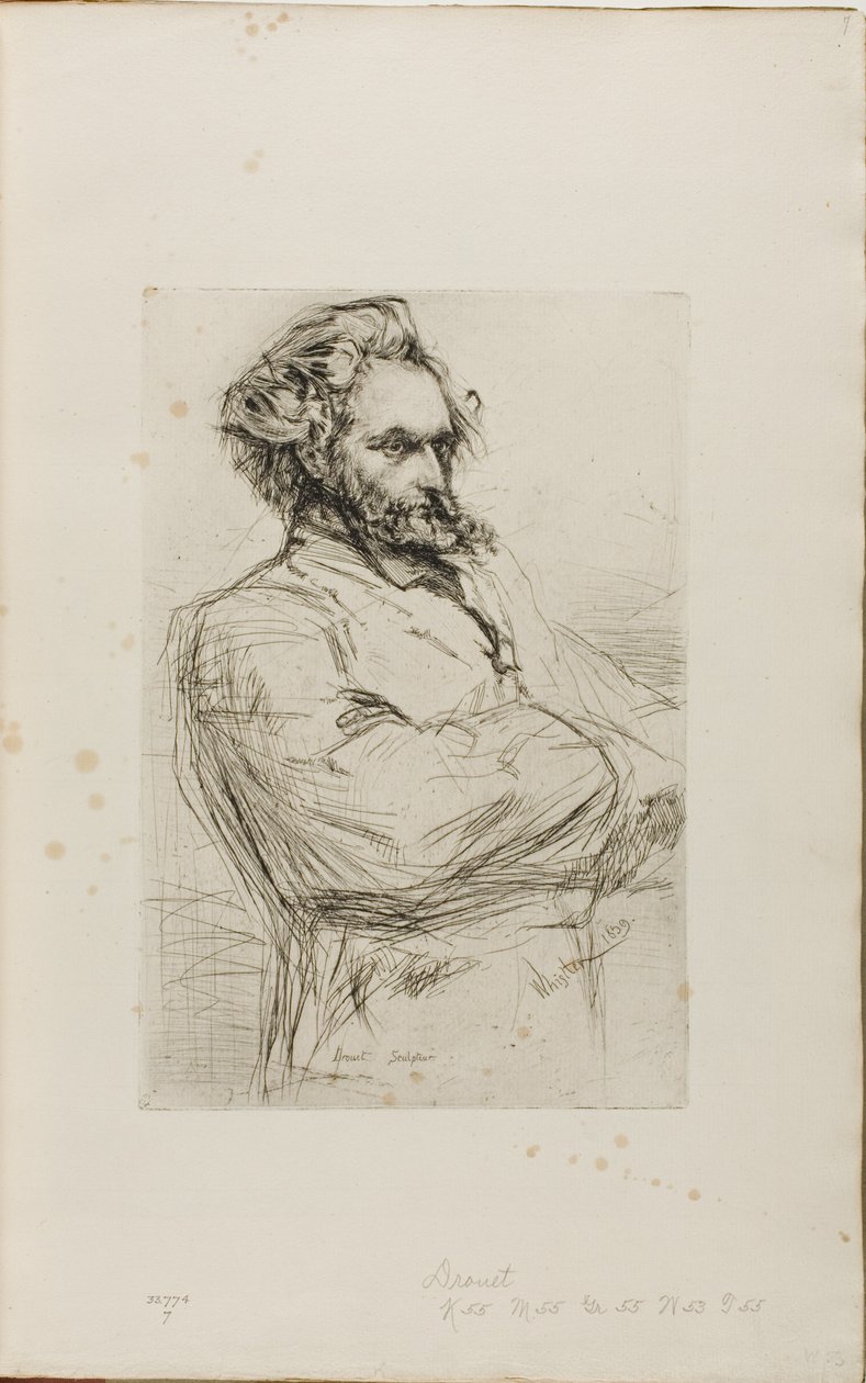 C. L. Drouet, Beeldhouwer door James Abbott McNeill Whistler