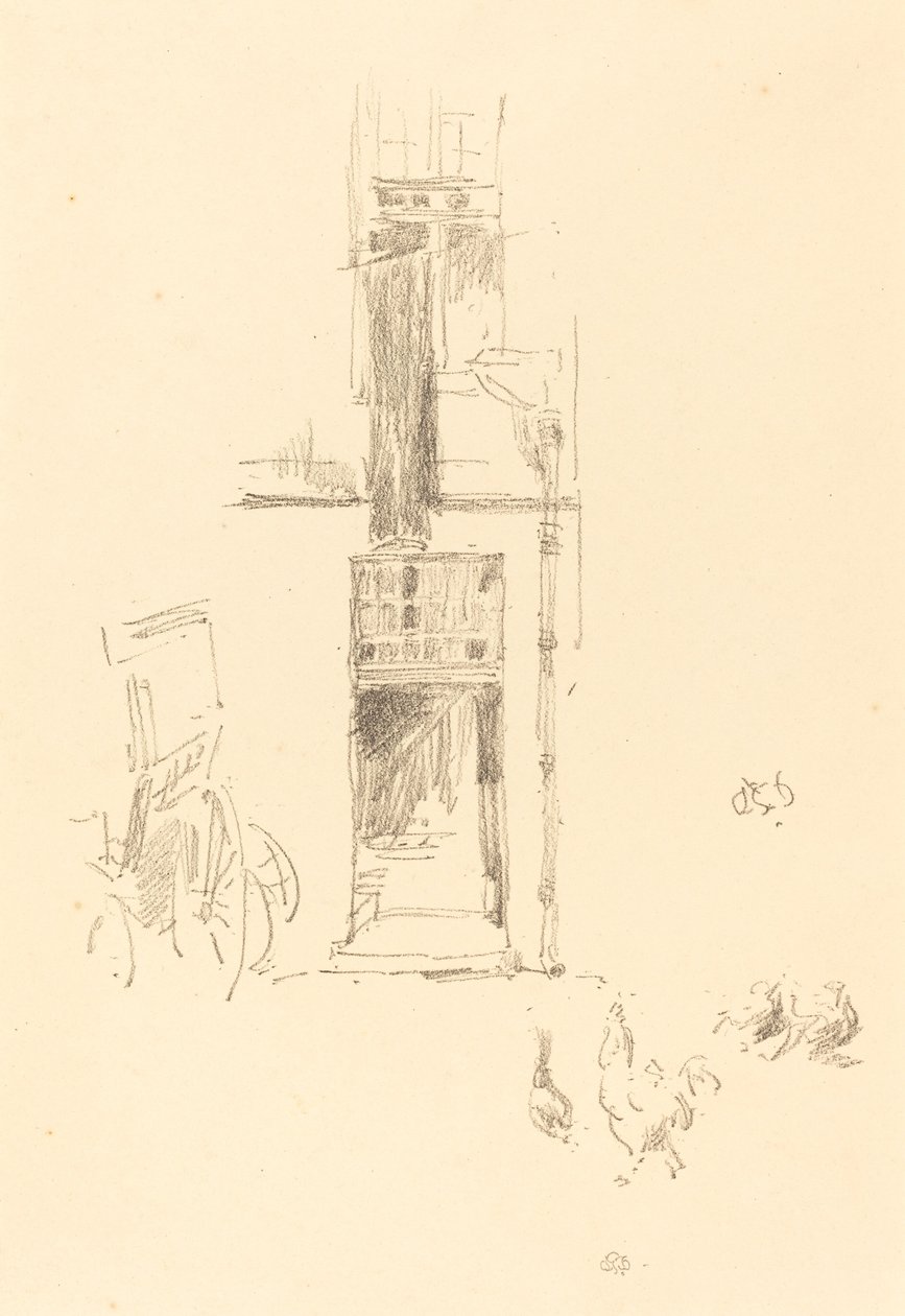 Hanekammen en Hennen, Hôtel Colbert door James Abbott McNeill Whistler