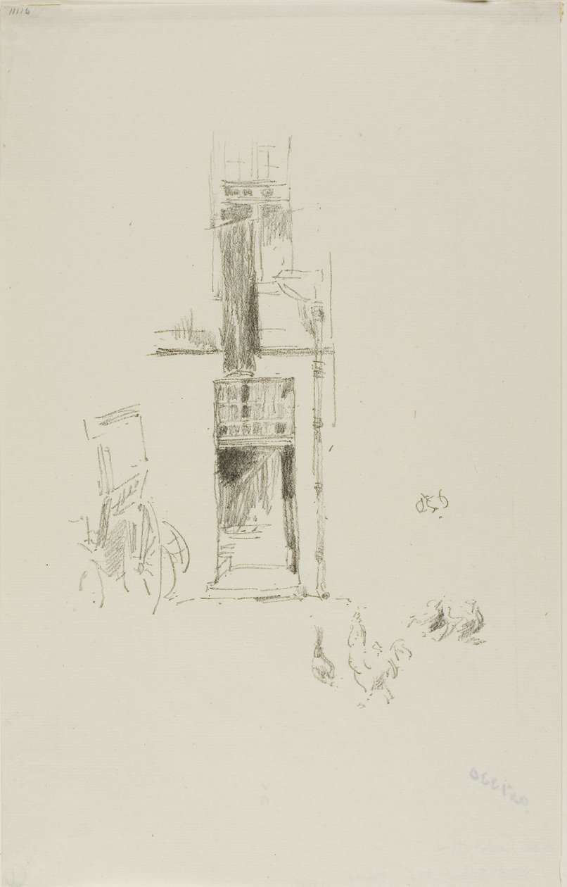 Hanen en hennen, Hôtel Colbert door James Abbott McNeill Whistler