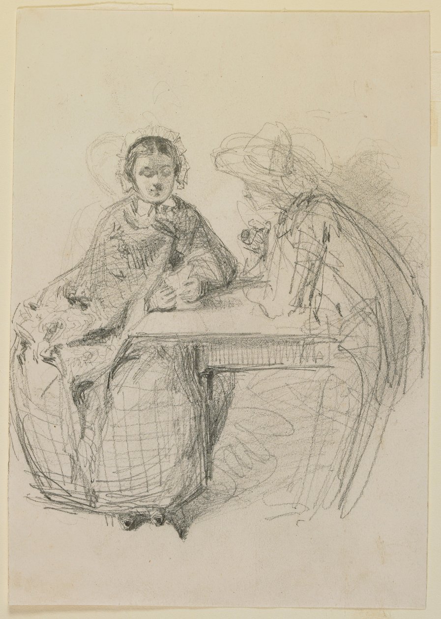Koppel zittend aan een tafel door James Abbott McNeill Whistler