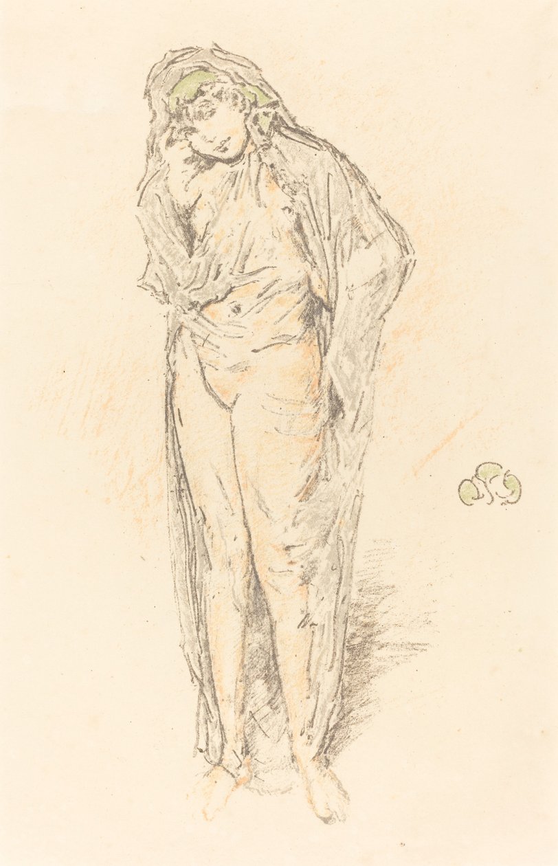 Geklede figuur, staand door James Abbott McNeill Whistler
