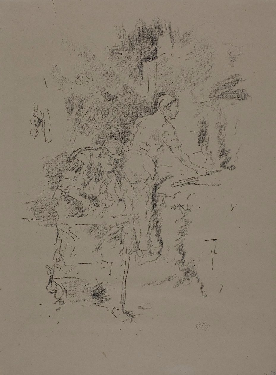 Vader en zoon door James Abbott McNeill Whistler