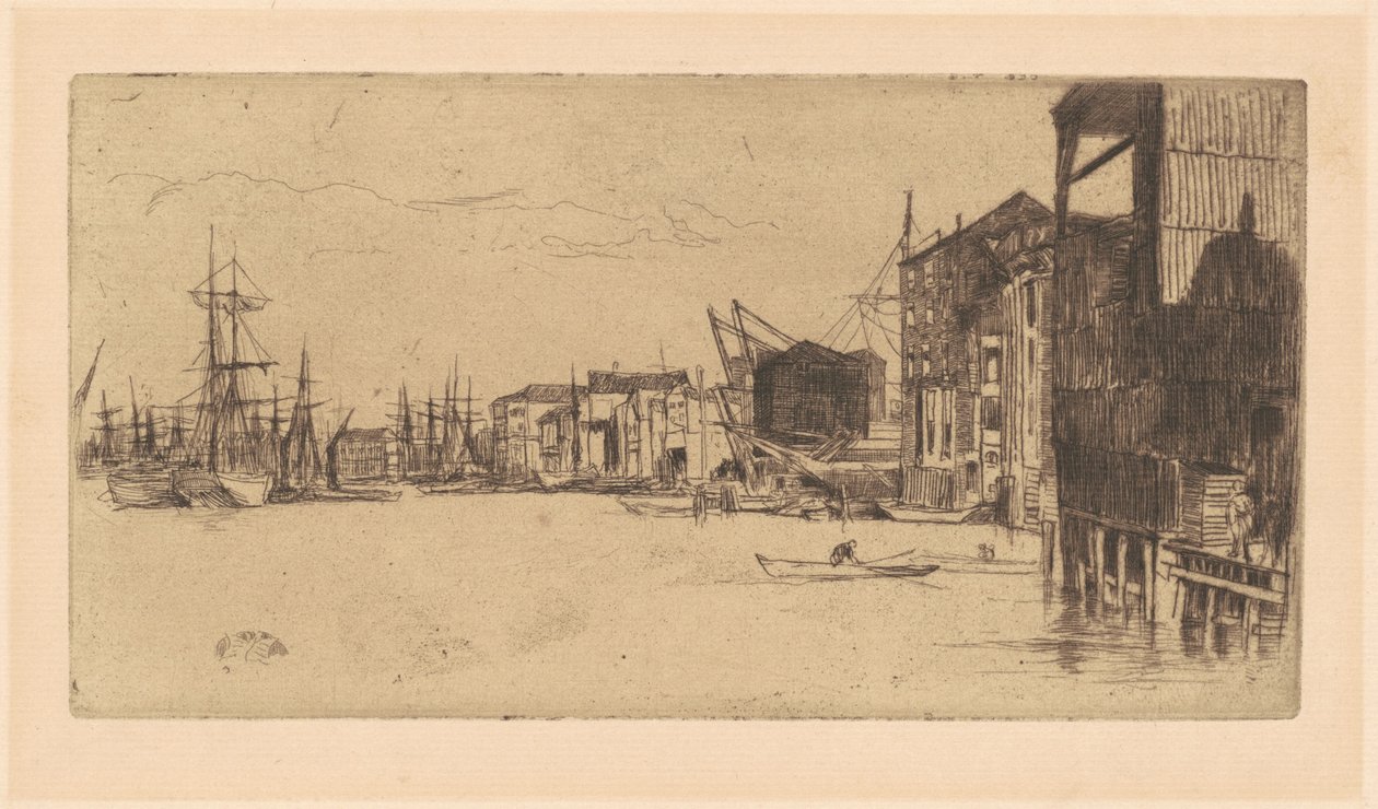 Vrijhandelswerf door James Abbott McNeill Whistler