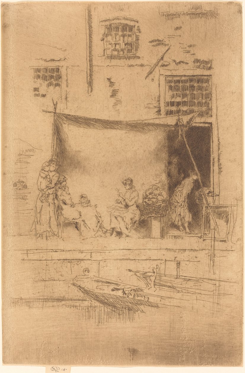 Fruitkraam door James Abbott McNeill Whistler
