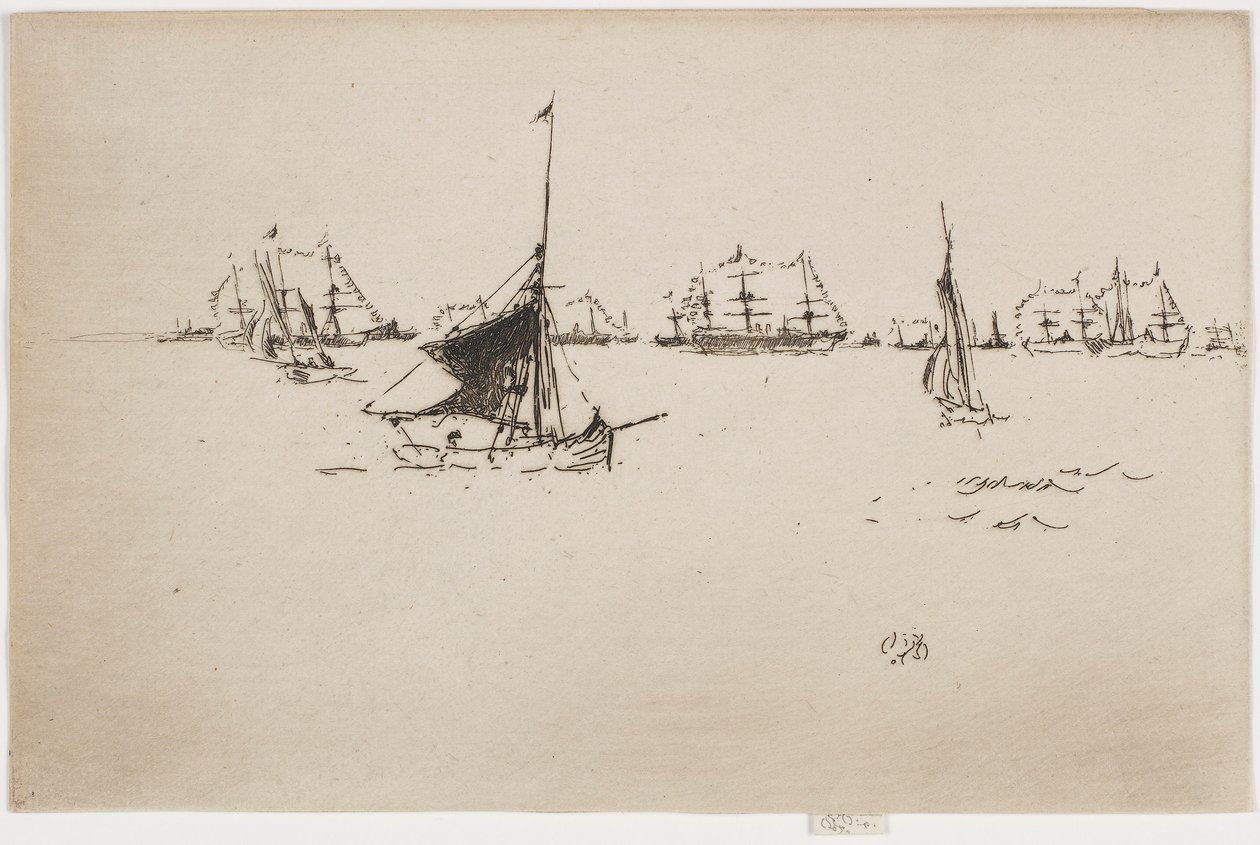 De vloot van Hare Majesteit: Avond door James Abbott McNeill Whistler