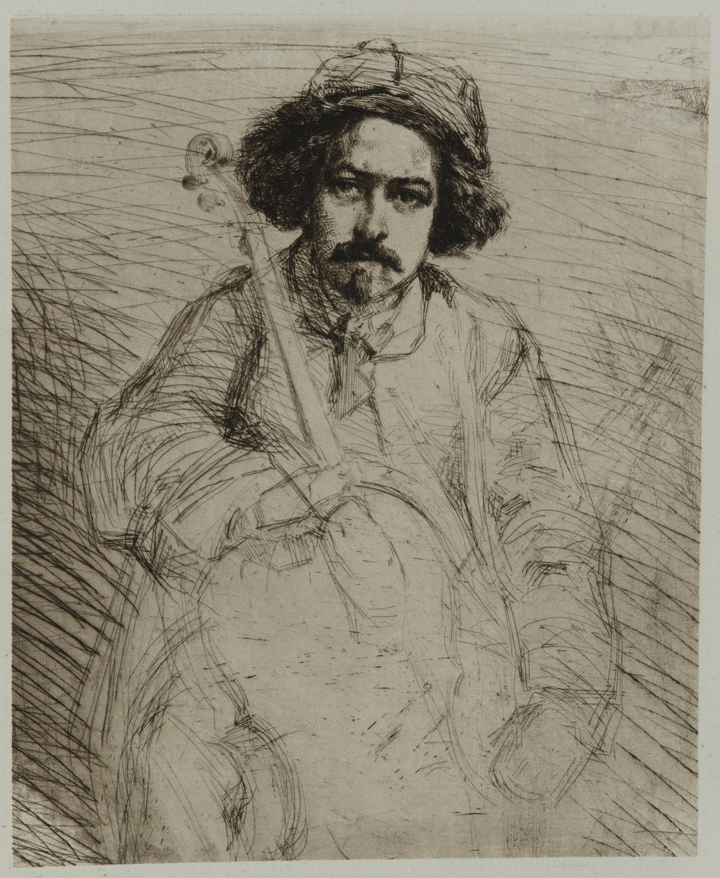 J. Becquet, beeldhouwer door James Abbott McNeill Whistler