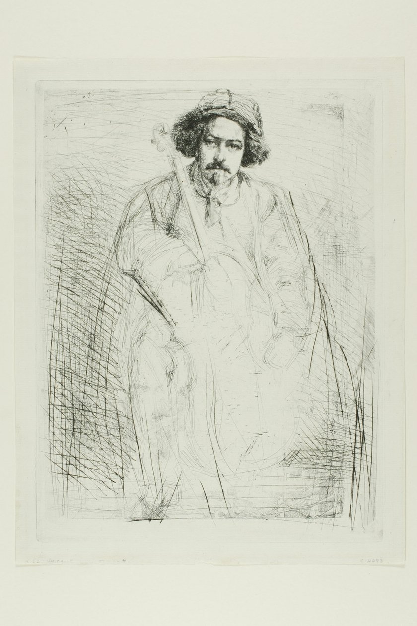 J. Becquet, Beeldhouwer door James Abbott McNeill Whistler