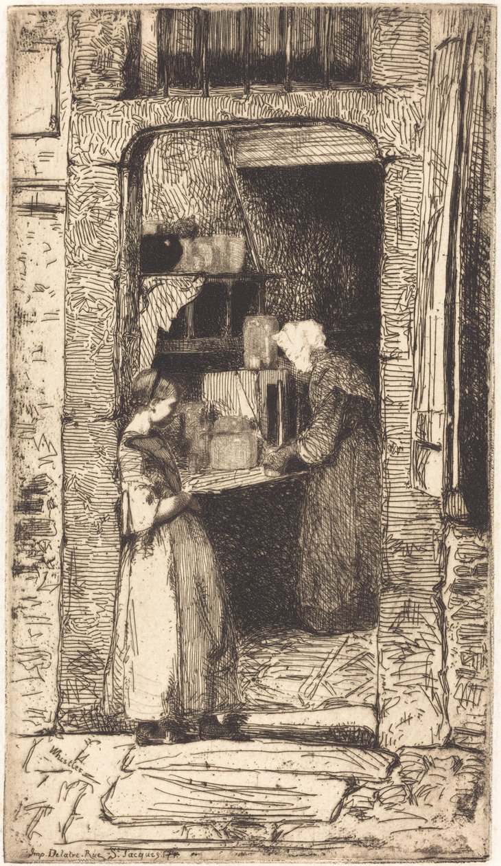De Mosterdverkoopster door James Abbott McNeill Whistler