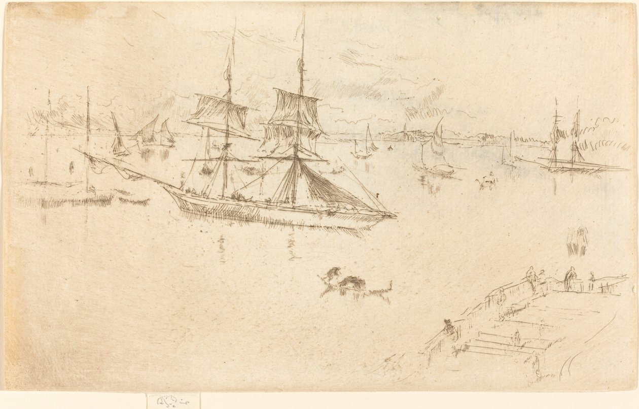 Lagune: middag door James Abbott McNeill Whistler