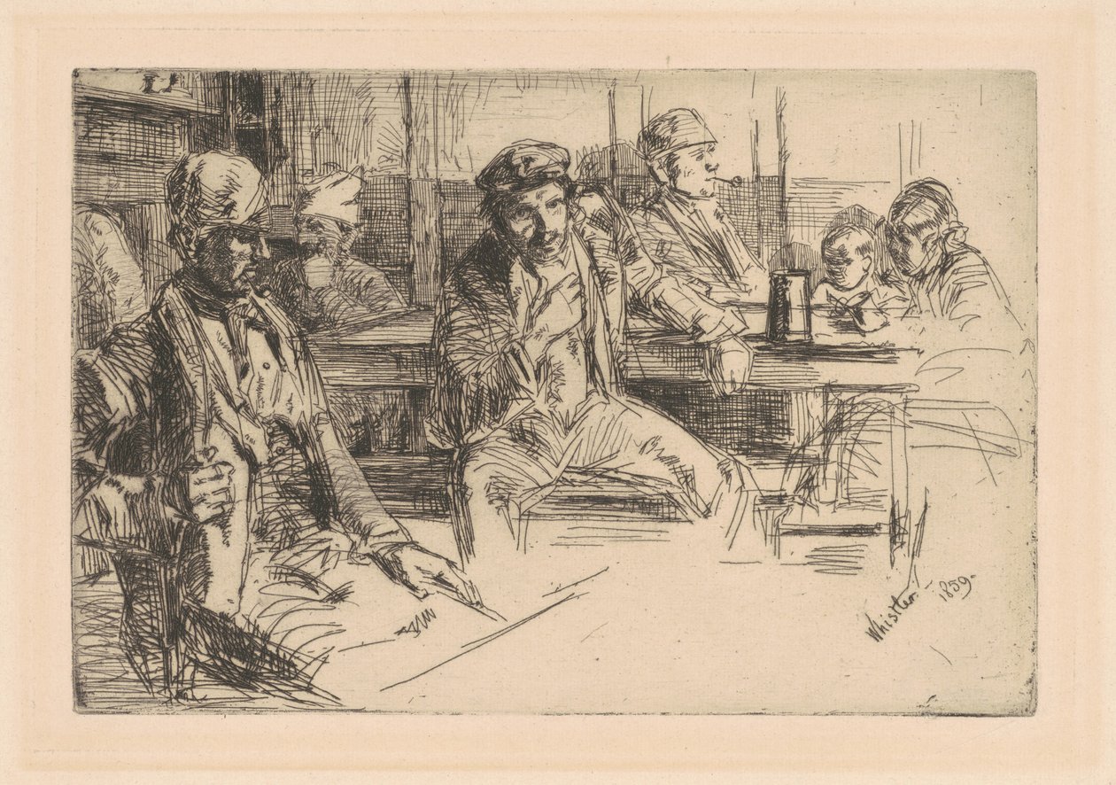 Havenarbeiders door James Abbott McNeill Whistler