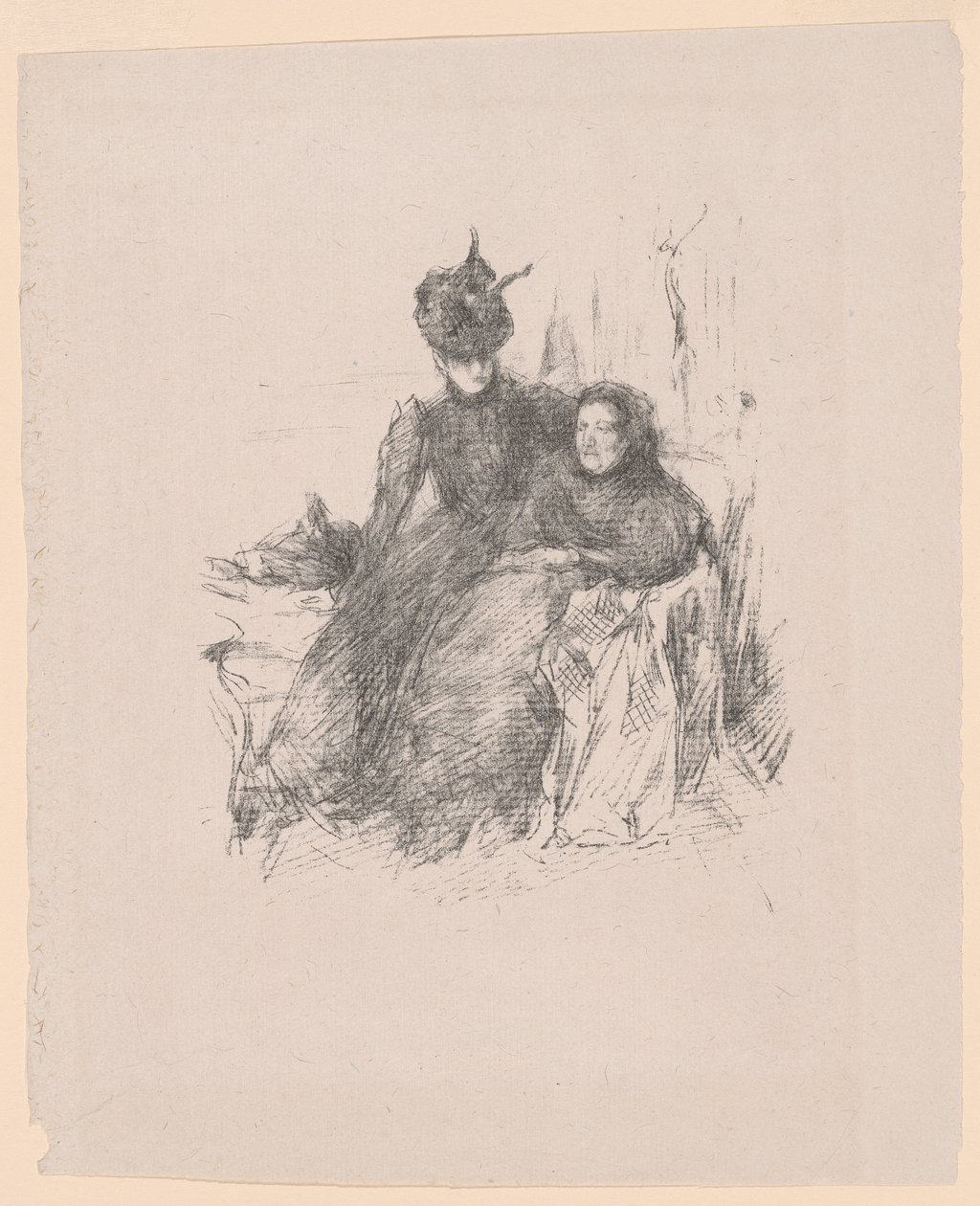 Moeder en dochter [La Mère Malade]. door James McNeill Whistler