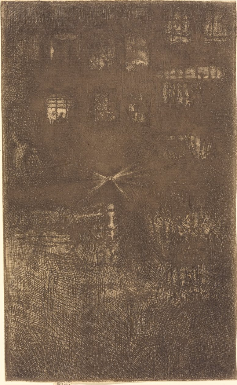 Nocturne: Danshuis door James Abbott McNeill Whistler