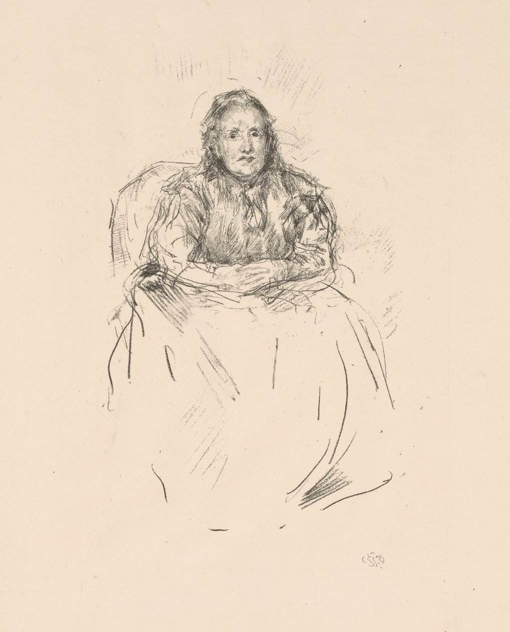 Portretstudie: Mrs. Philip door James McNeill Whistler