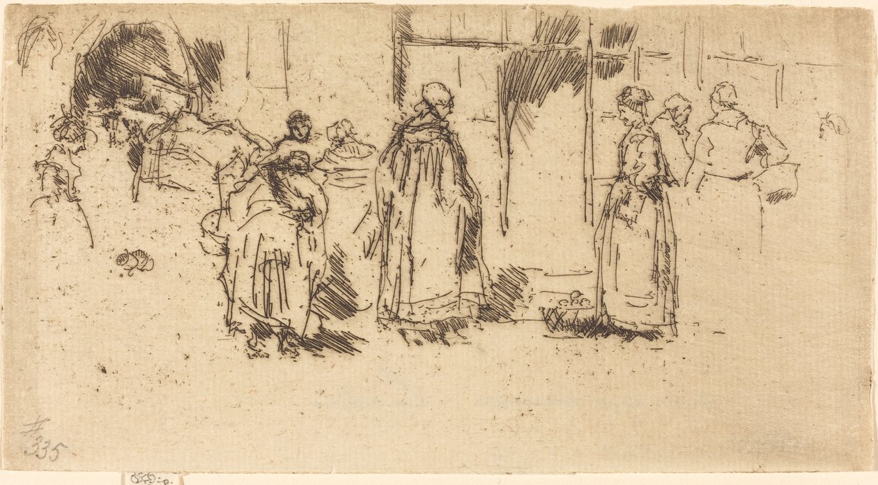 Pluimvee Markt, Loches door James Abbott McNeill Whistler
