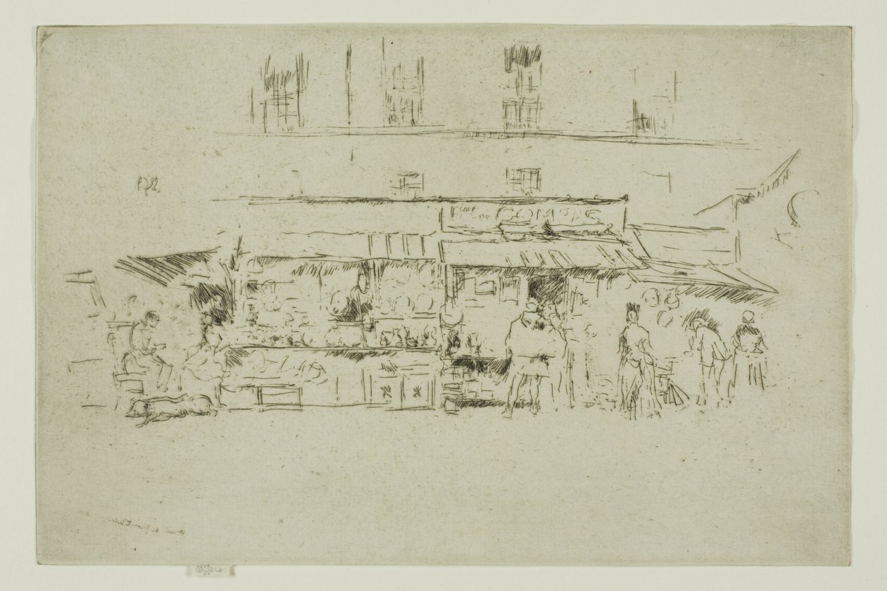 Quai de Montebello door James Abbott McNeill Whistler