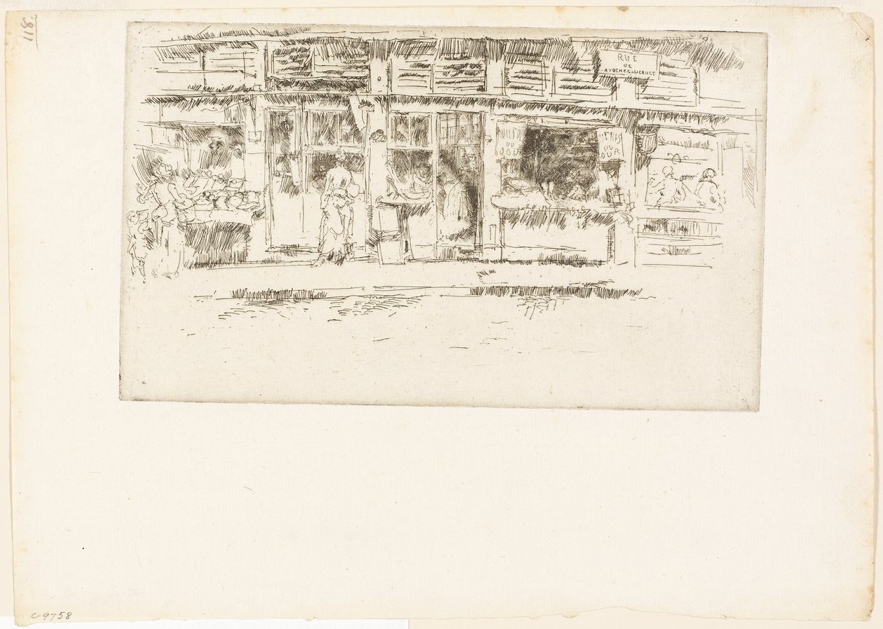 Rue de la Rochefoucault door James Abbott McNeill Whistler