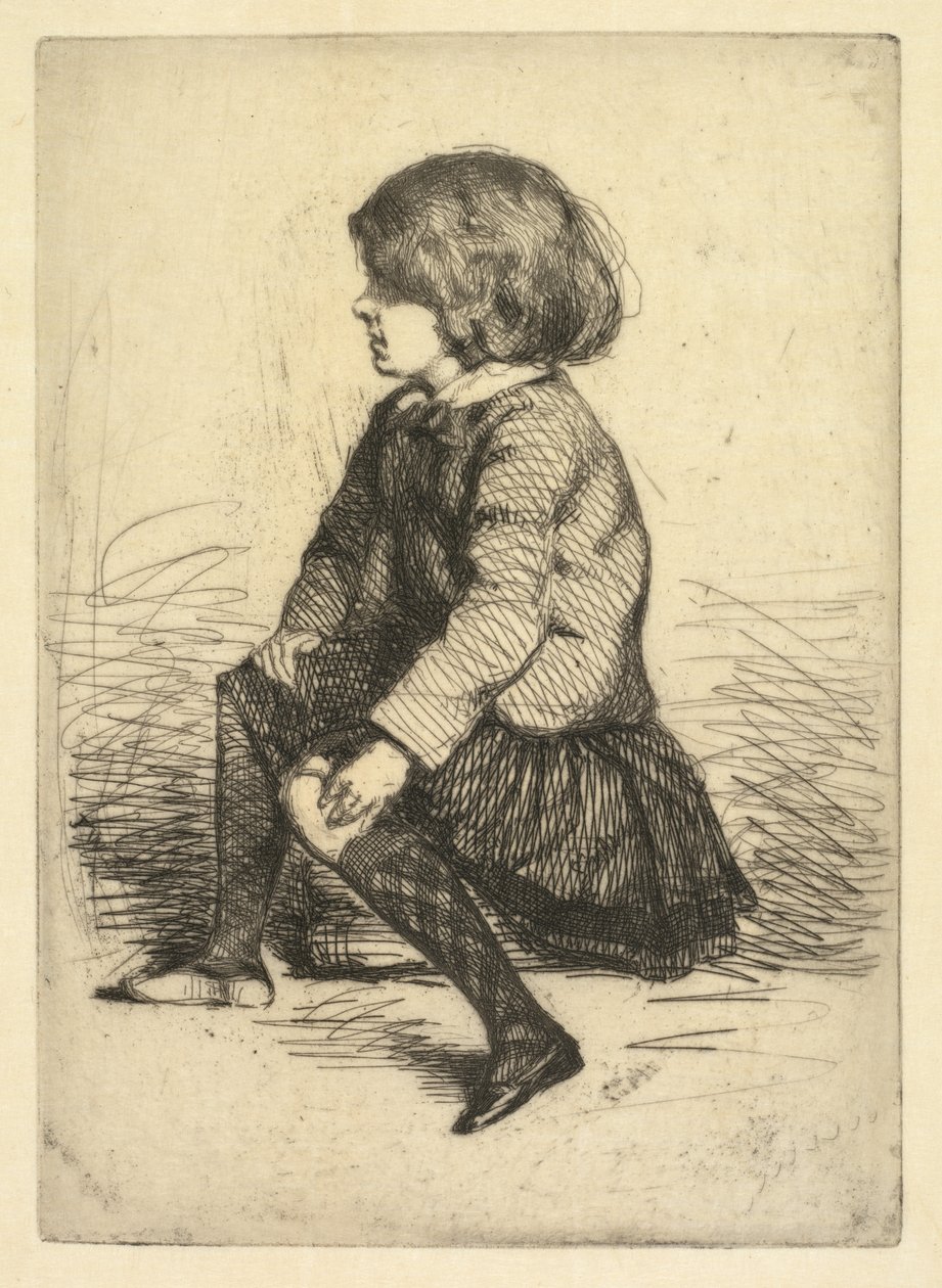 Seymour Haden jr., zittend door James McNeill Whistler