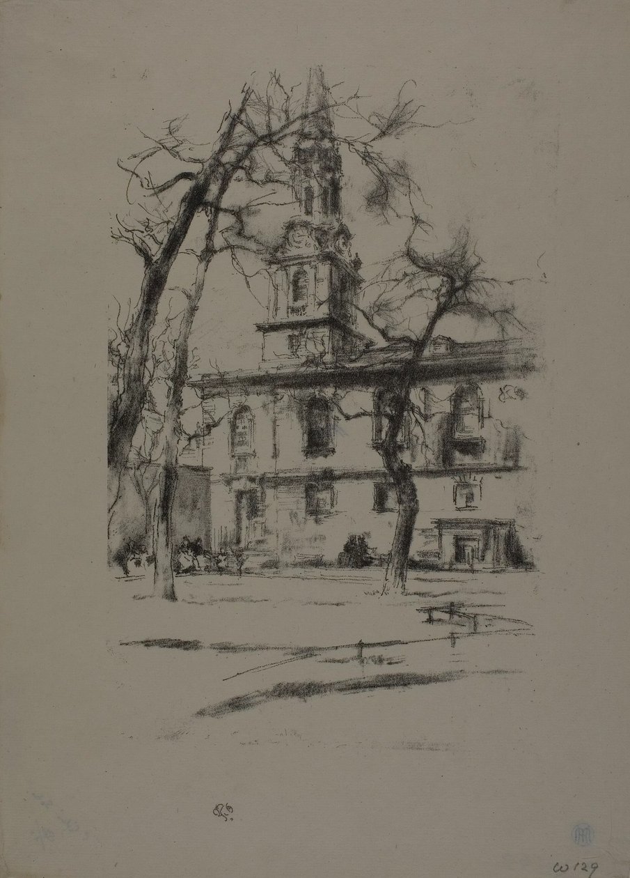 St. Giles-in-the-Fields door James Abbott McNeill Whistler