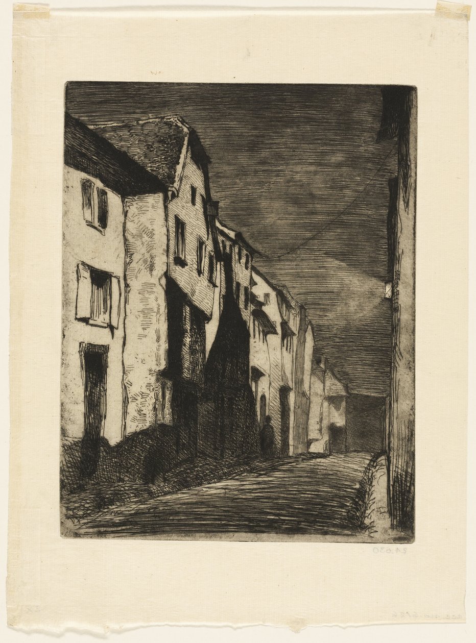 Straat in Saverne door James Abbott McNeill Whistler