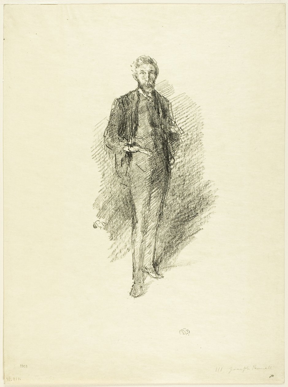 Studie: Joseph Pennell door James Abbott McNeill Whistler