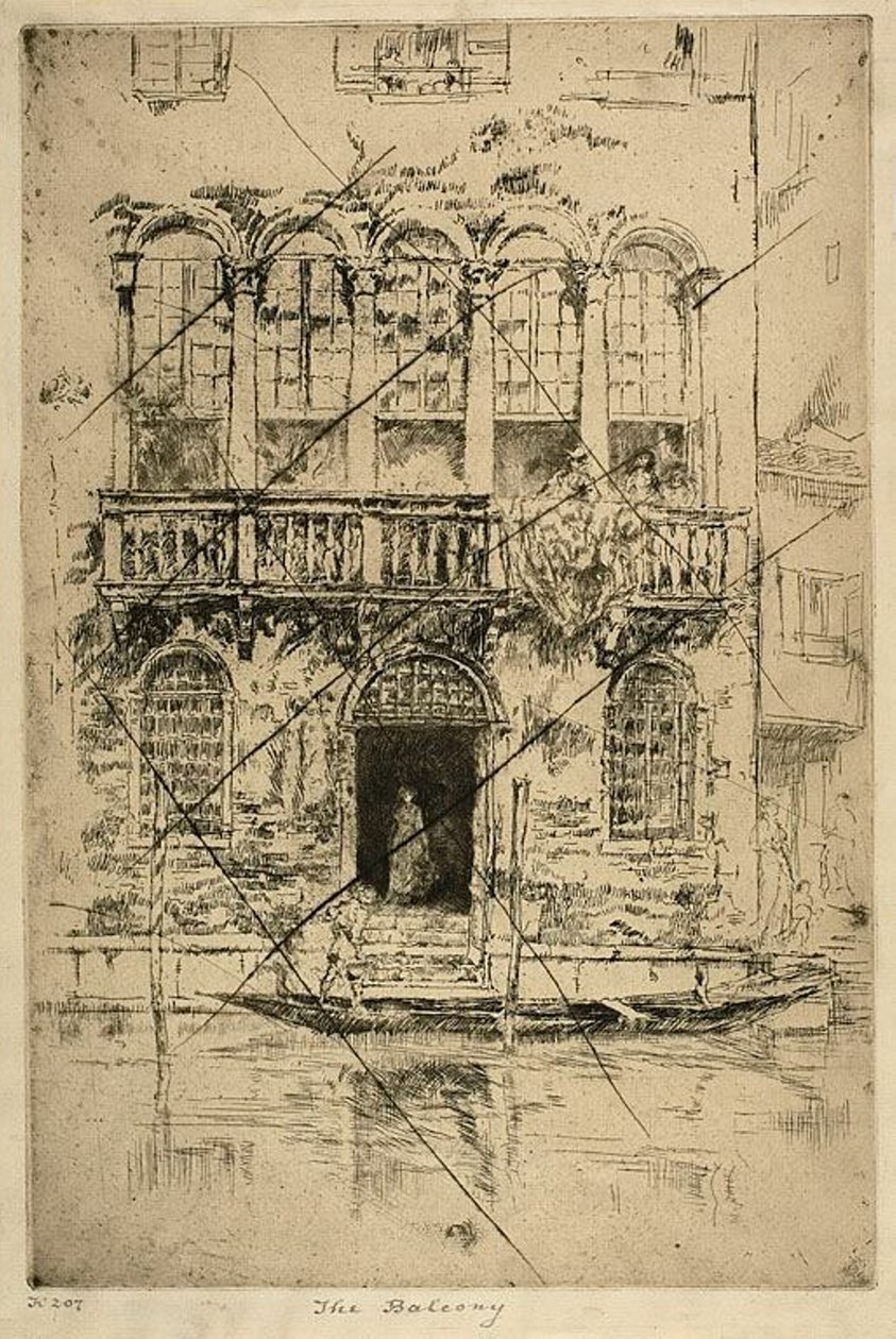 Het balkon door James Abbott McNeill Whistler