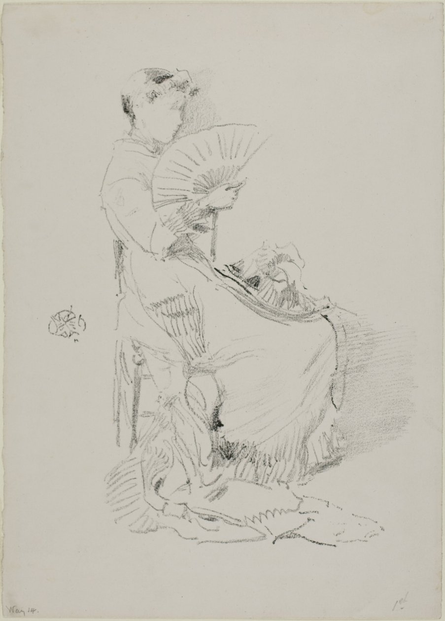 De waaier door James Abbott McNeill Whistler