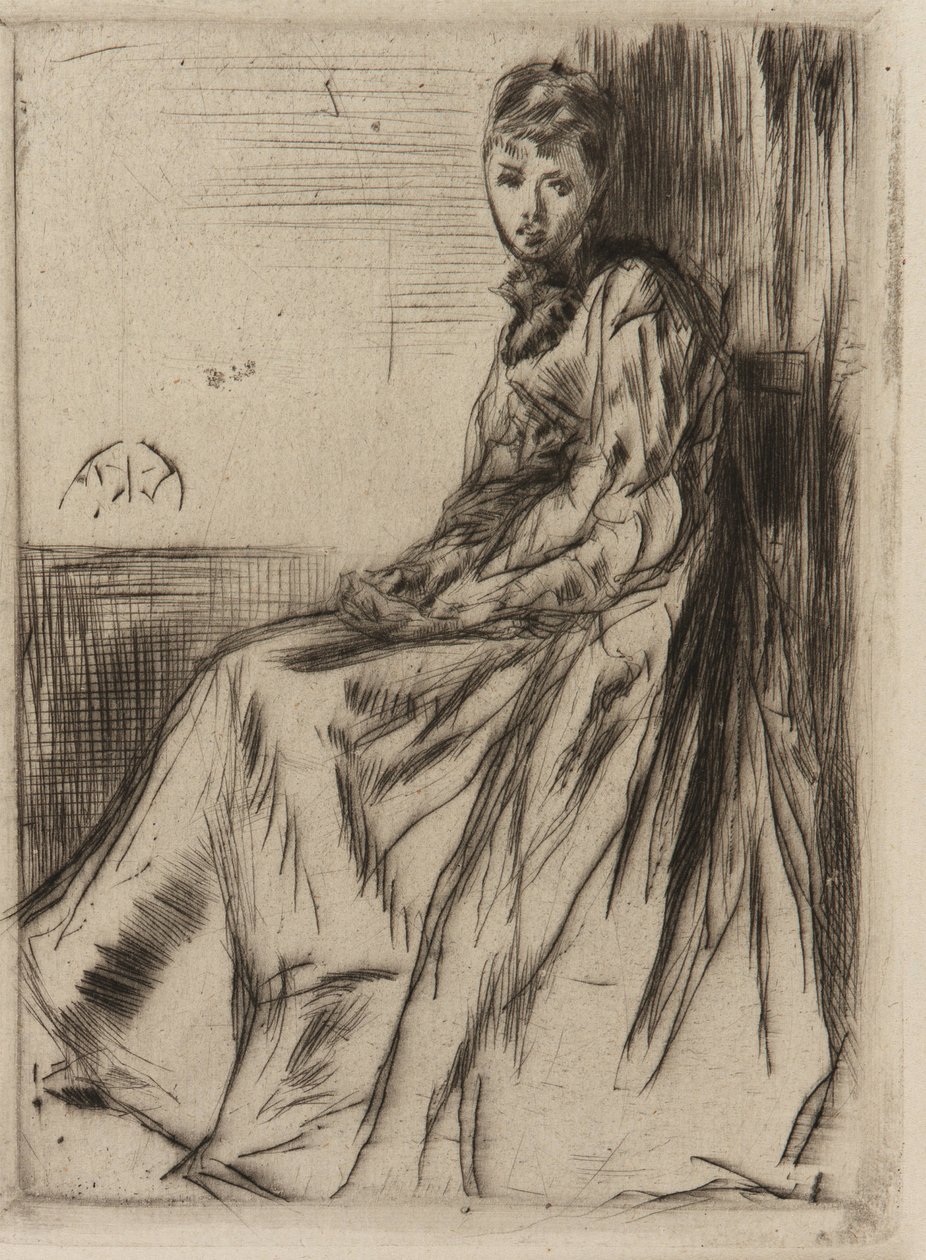 De Brief (Maud, zittend) door James Abbott McNeill Whistler