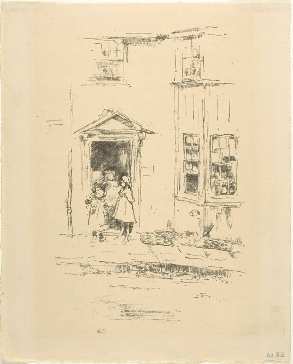 De kleine deuropening, Lyme Regis door James McNeill Whistler