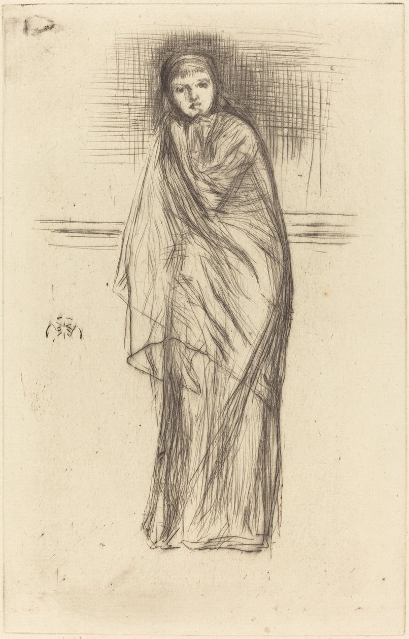Het model rust door James Abbott McNeill Whistler