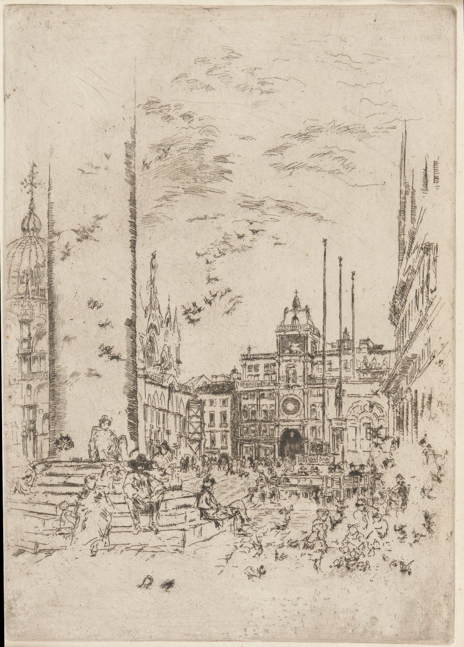 De Piazzetta door James Abbott McNeill Whistler