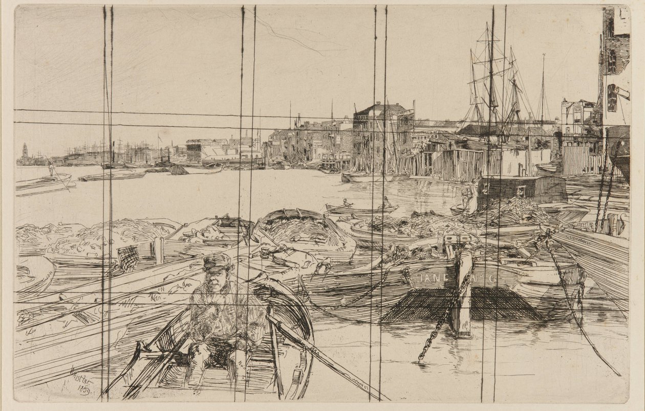 Het Zwembad door James Abbott McNeill Whistler