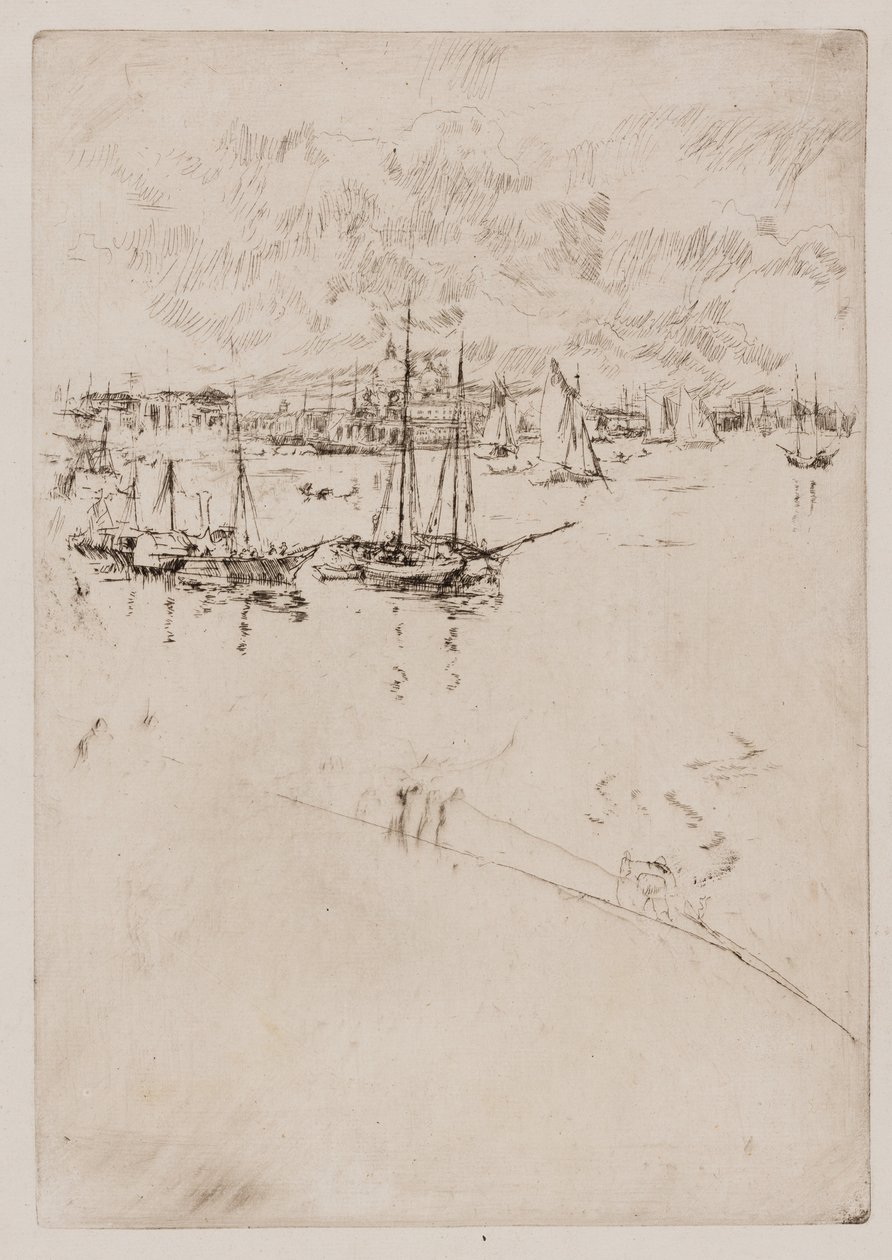 De Stoomboot, Venetië door James Abbott McNeill Whistler