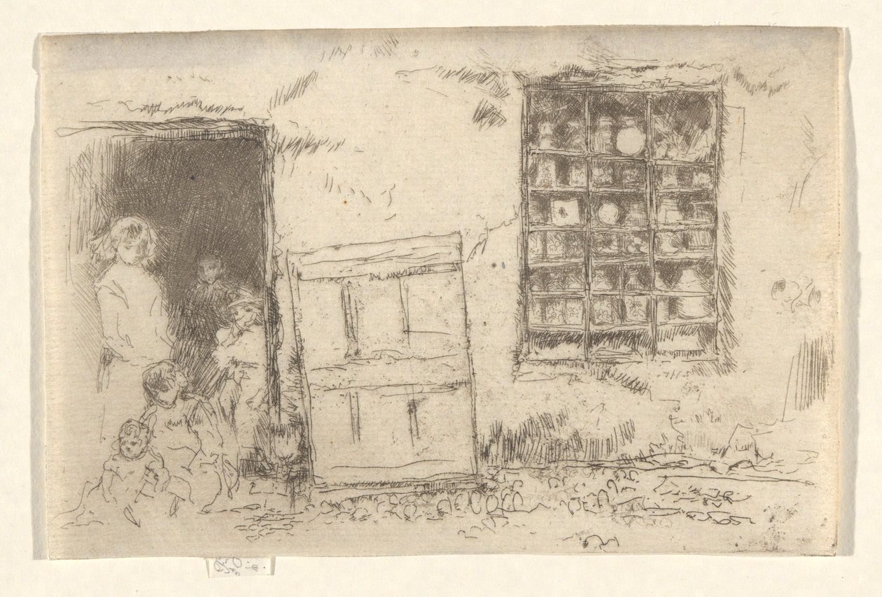 De dorpssnoepwinkel door James Abbott McNeill Whistler