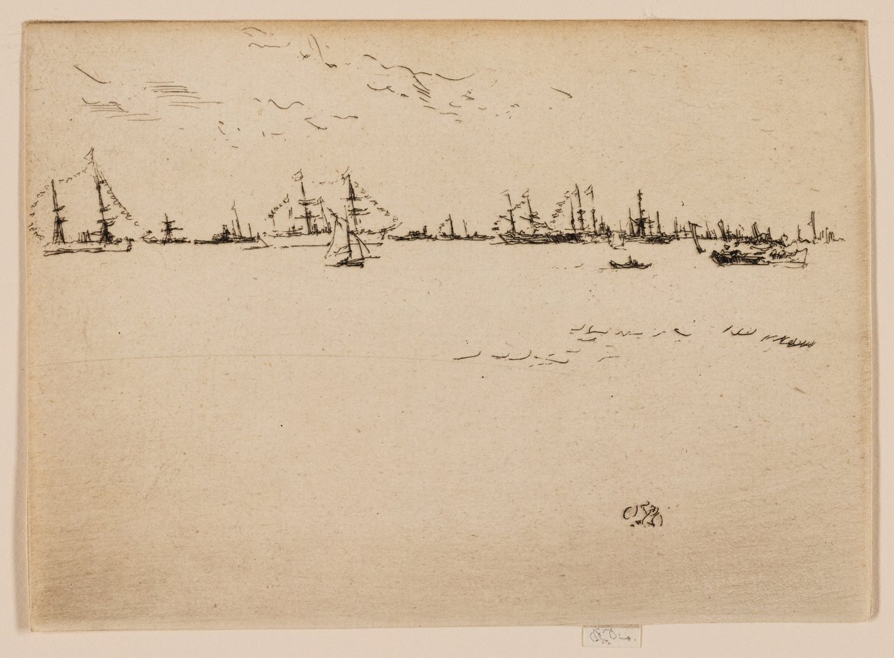 Troepschepen door James McNeill Whistler