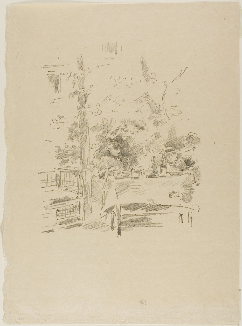 Tête-à-tête in de tuin door James McNeill Whistler
