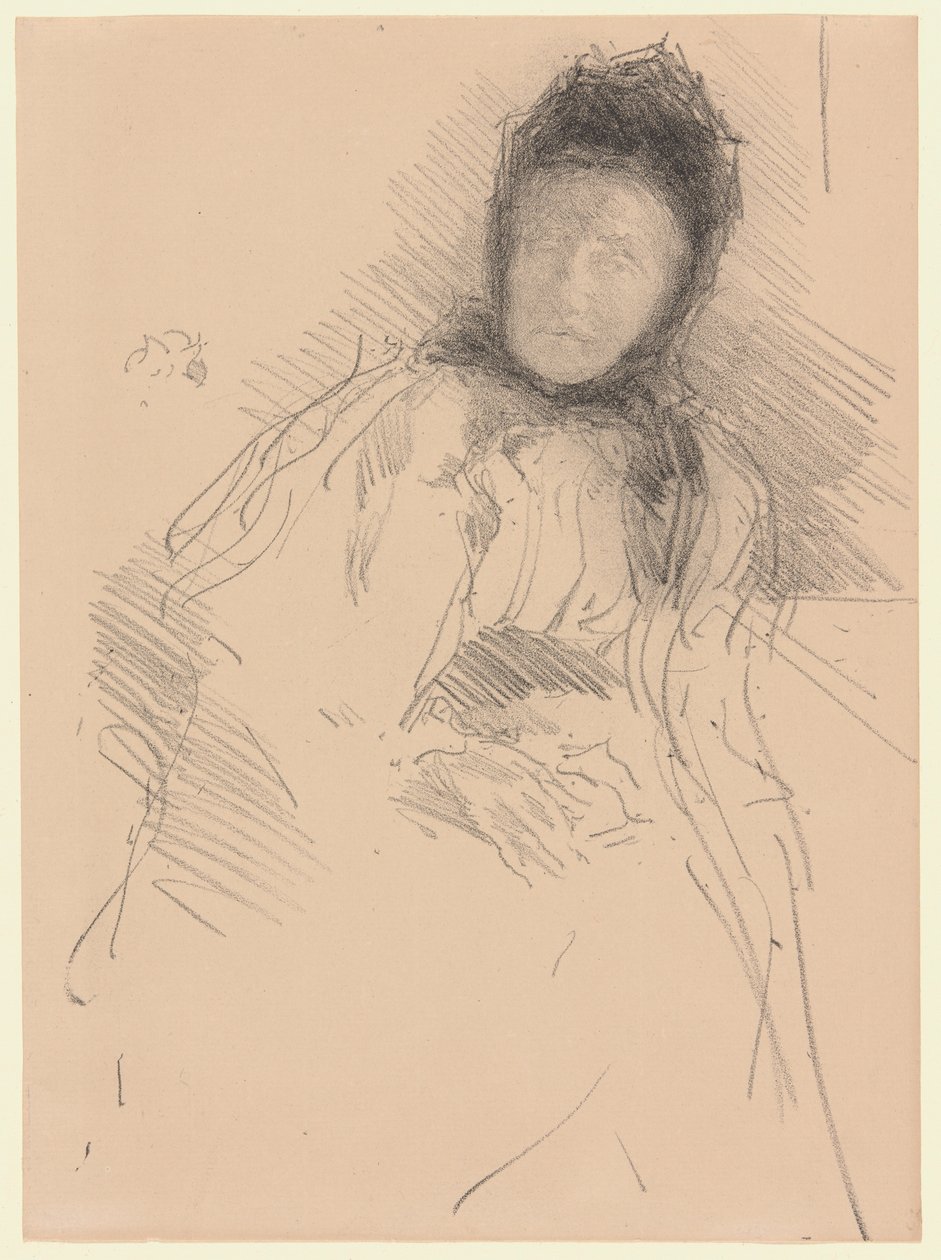 Onafgemaakte schets van Lady Haden door James McNeill Whistler