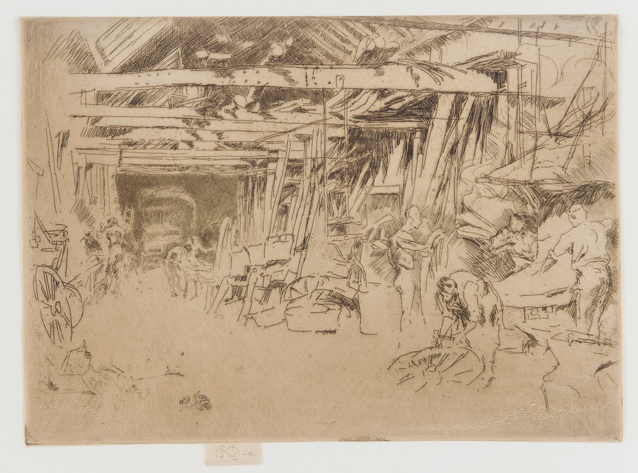 Wagenmaker door James Abbott McNeill Whistler
