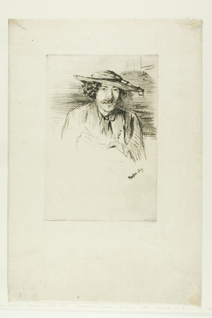 Whistler met een Hoed door James Abbott McNeill Whistler