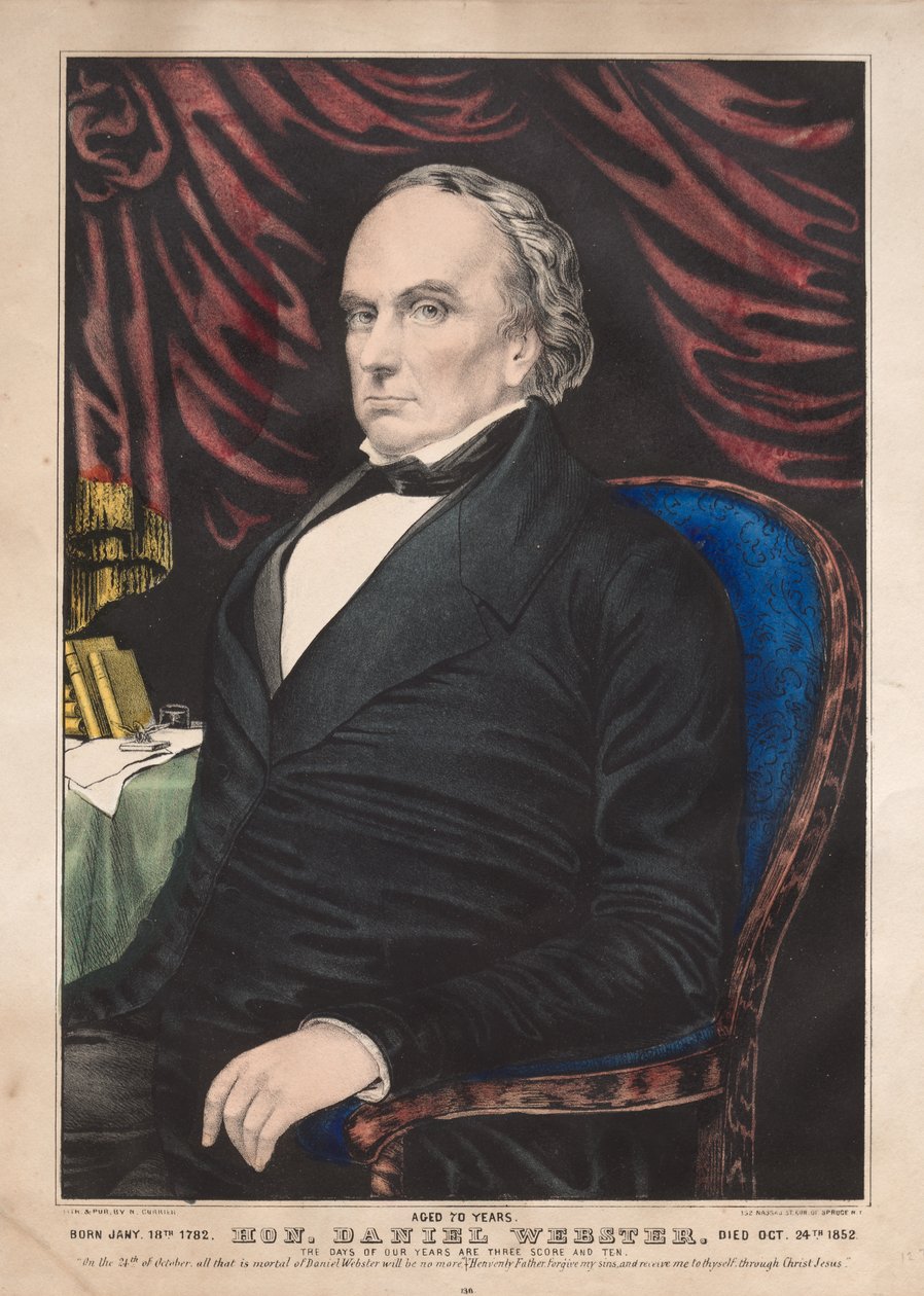 Hon. Daniel Webster, 70 Jaar Oud door James Merritt Ives