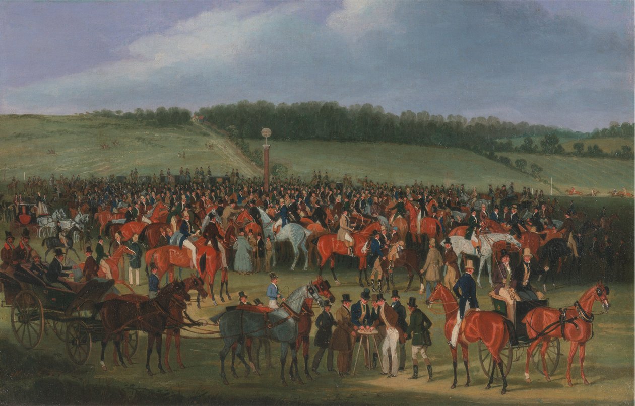Epsom Races: De Wedpost door James Pollard