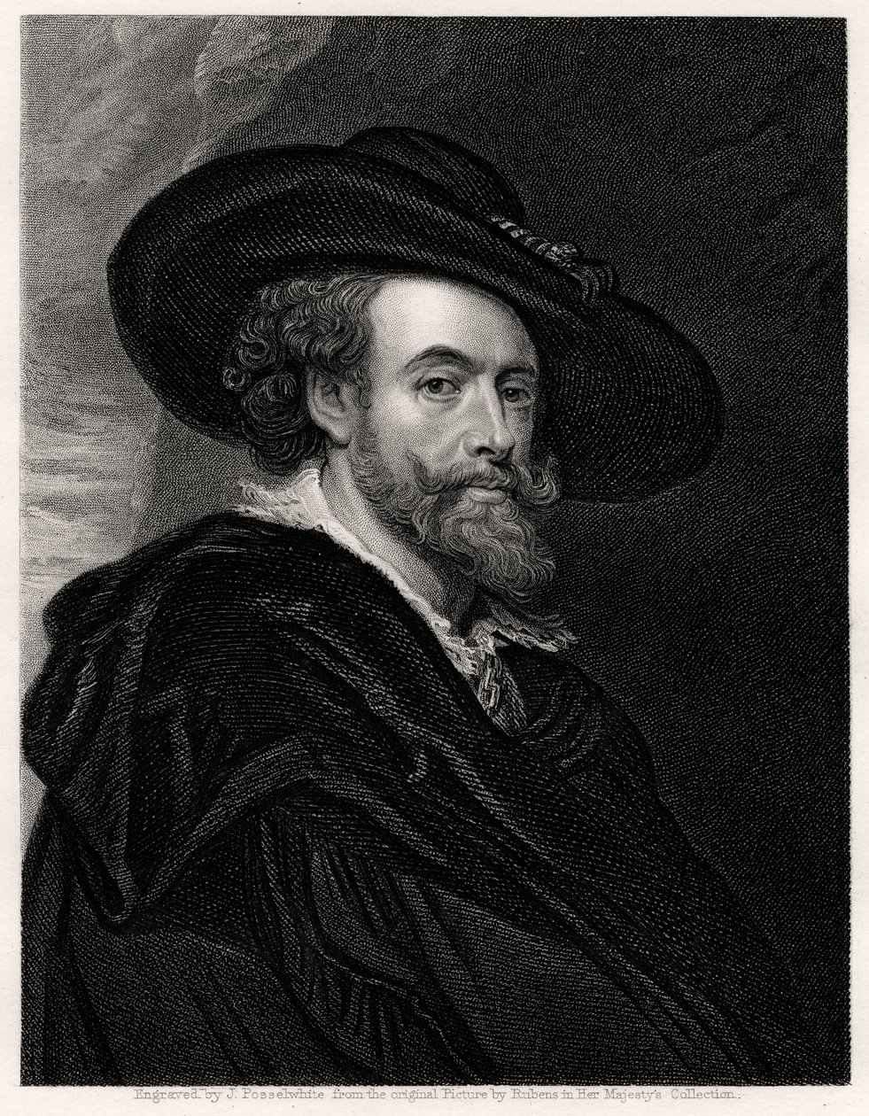 Peter Paul Rubens, Vlaamse kunstenaar, 19e eeuw door James Posselwhite