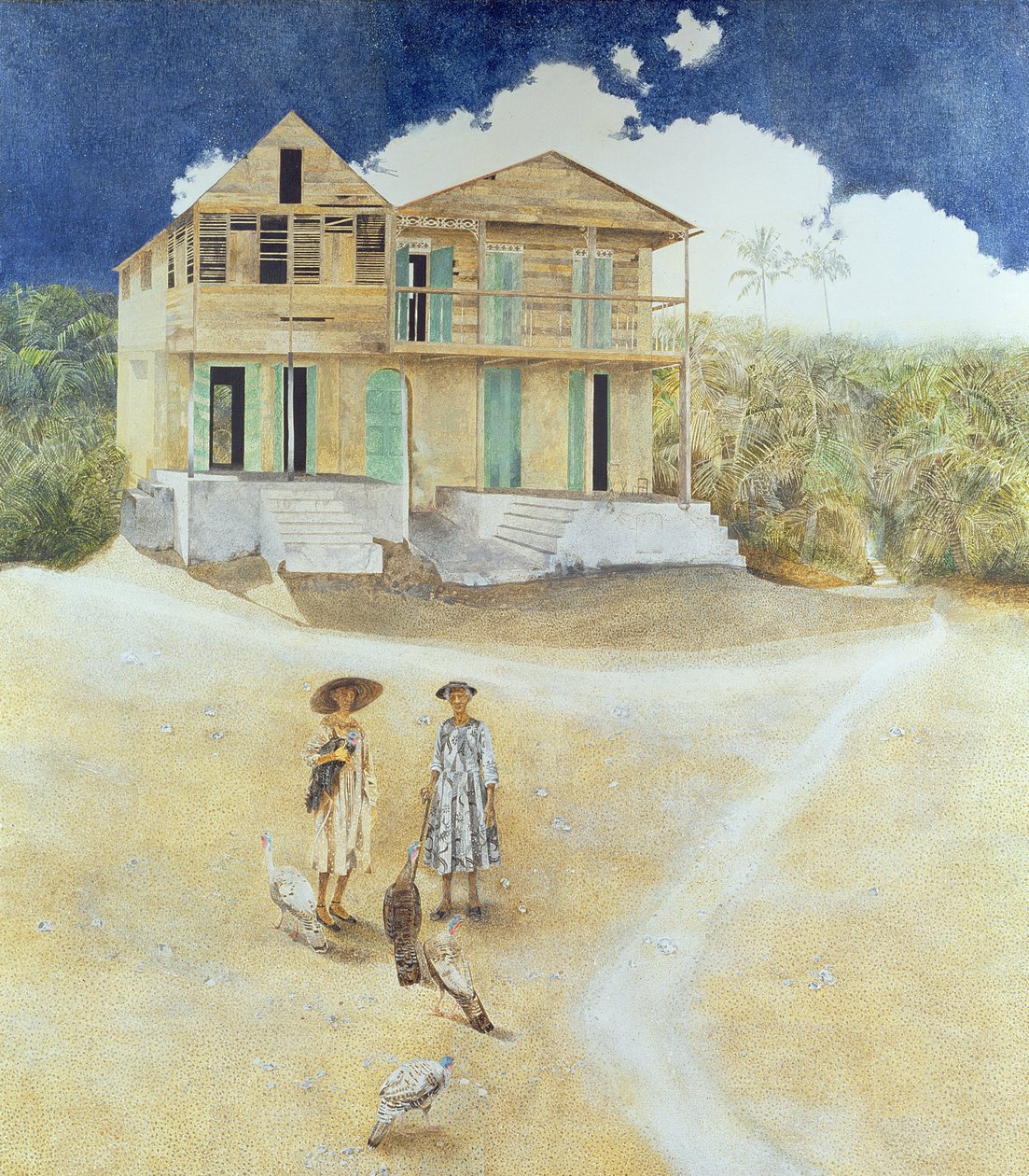 Twee Oude Zusters, Jacmel, Haïti, 1974 door James Reeve