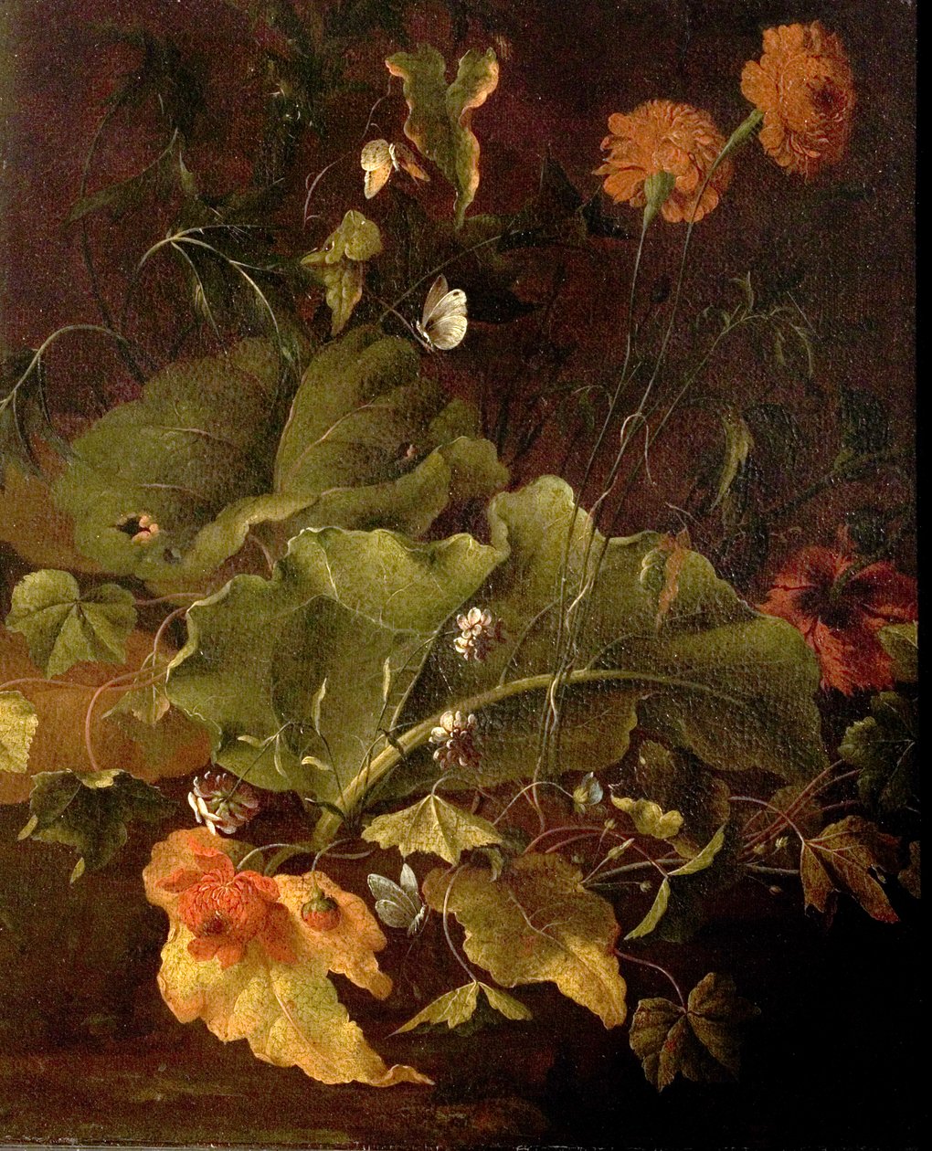 Dokbladeren en Andere Bloemen, c.1820 door James Sillett