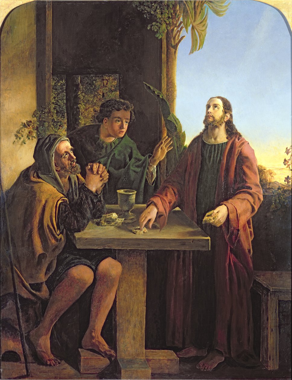 Christus in Emmaüs door James Smetham