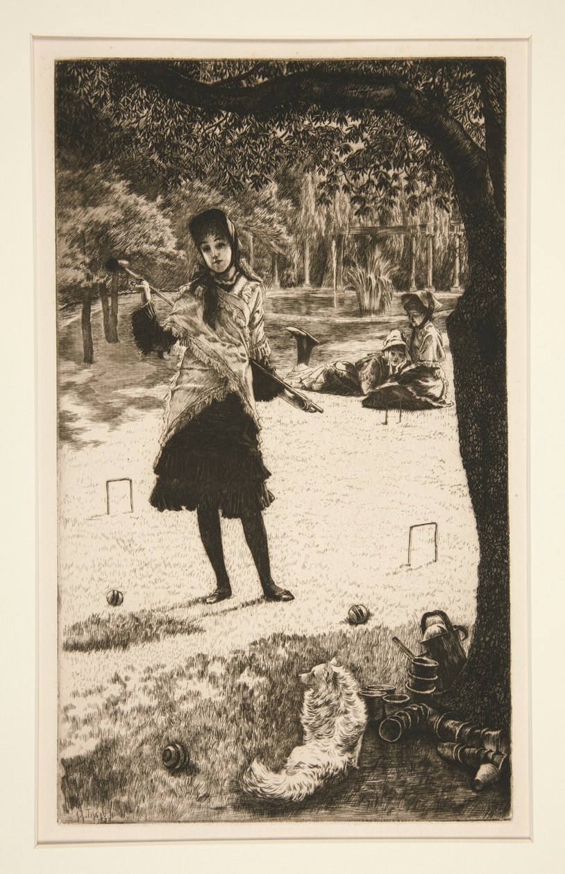 Le Croquet door James Tissot