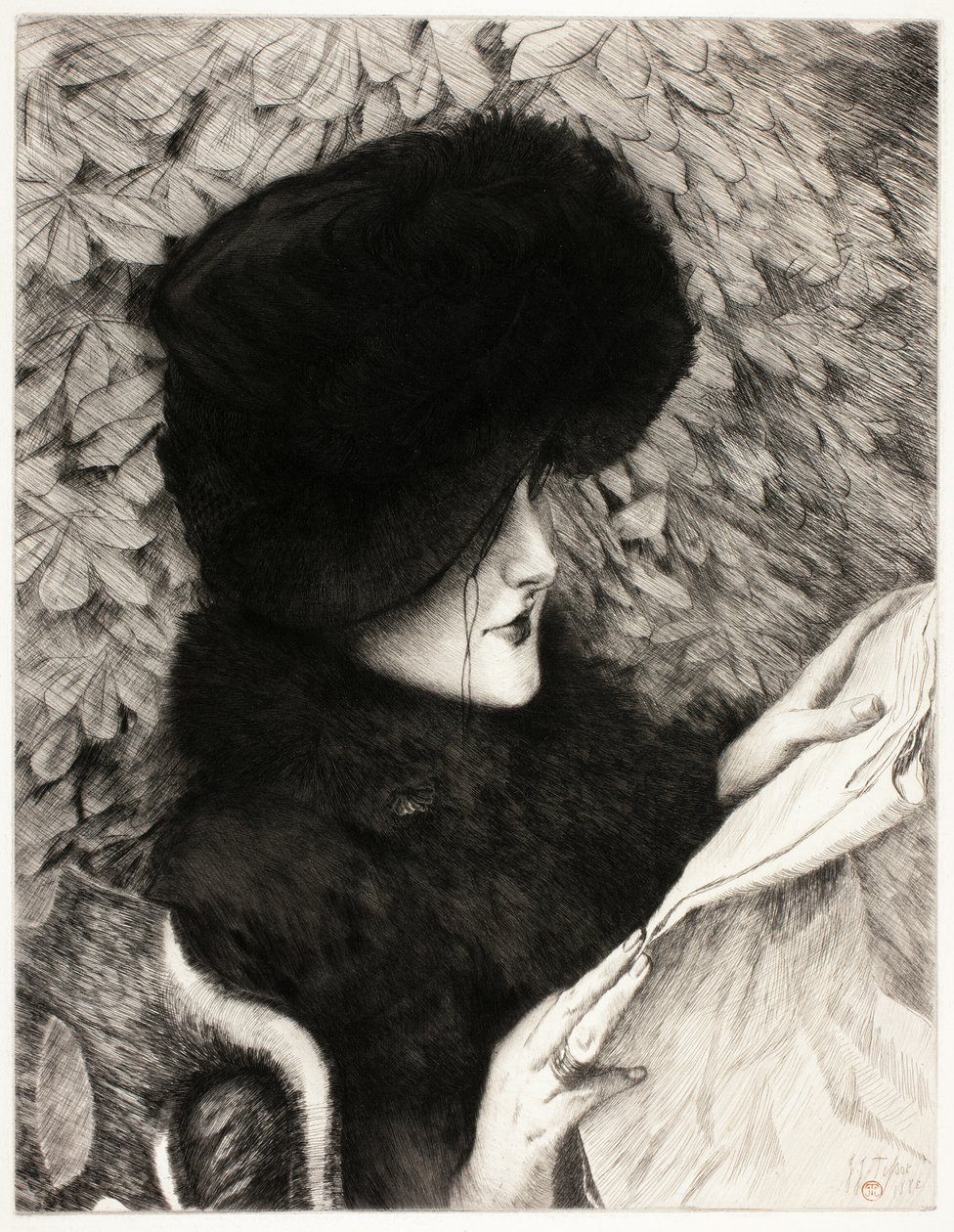 De krant door James Tissot