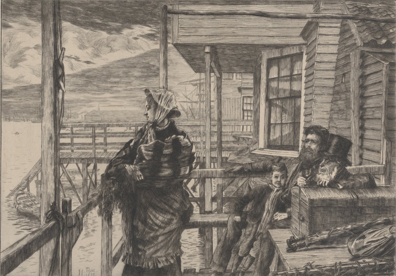 The Three Crows Inn, Gravesend door James Tissot
