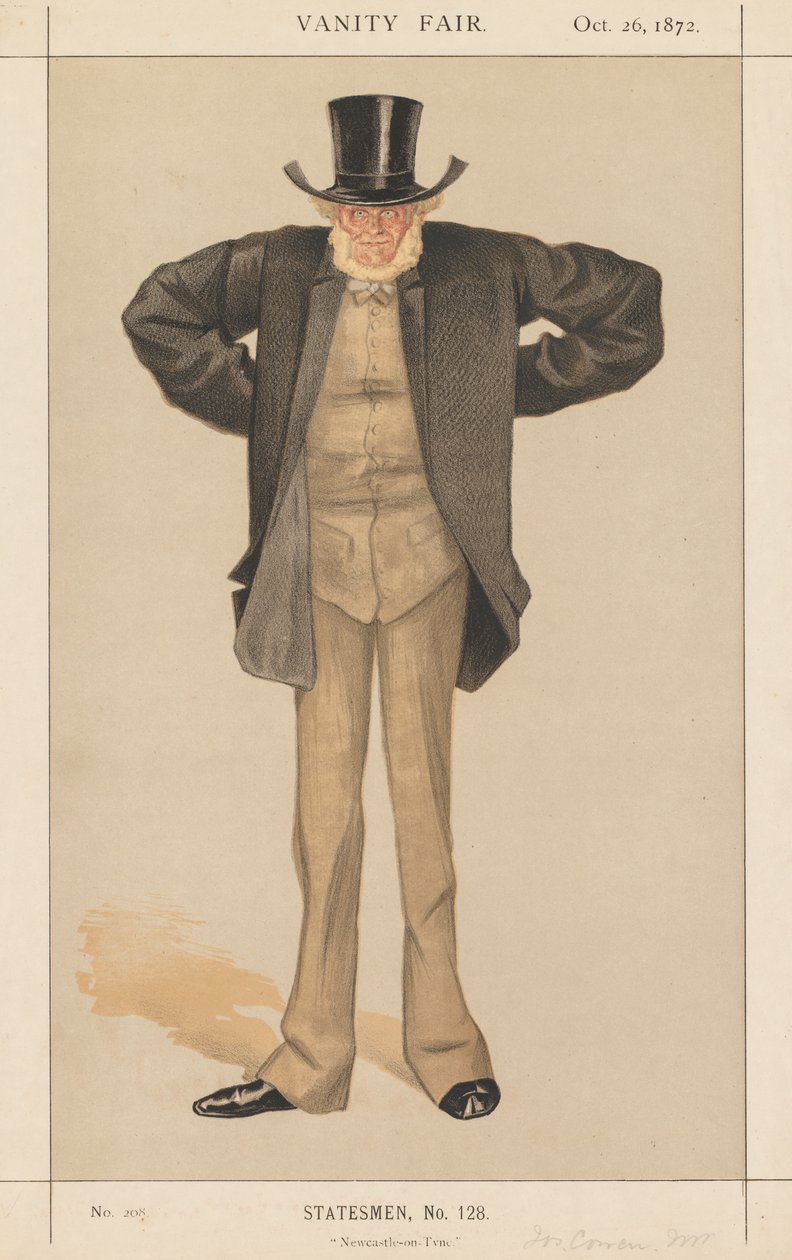 Vanity Fair: Staatsman, Nr. 128 "Newcastle-on-Tyne" door James Tissot