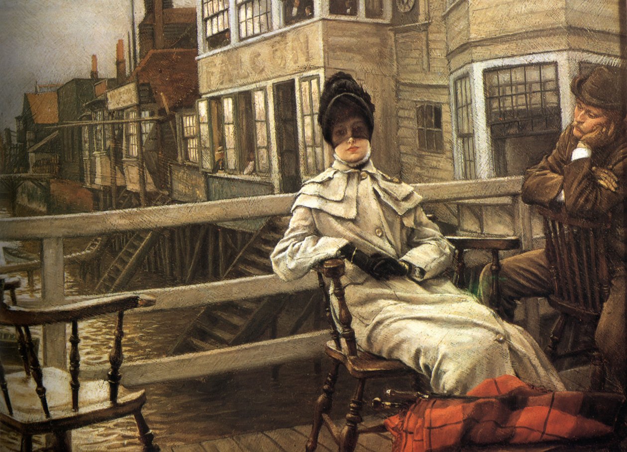 Wachten op de veerboot II door James Tissot