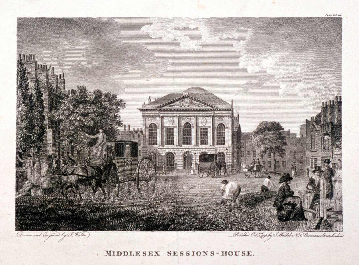 Clerkenwell Green, Finsbury, Londen, 1796 door James Walker